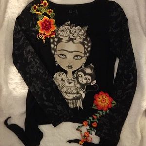 ¡Ay Güey! Frida Kahlo shirt long sleeve tunic